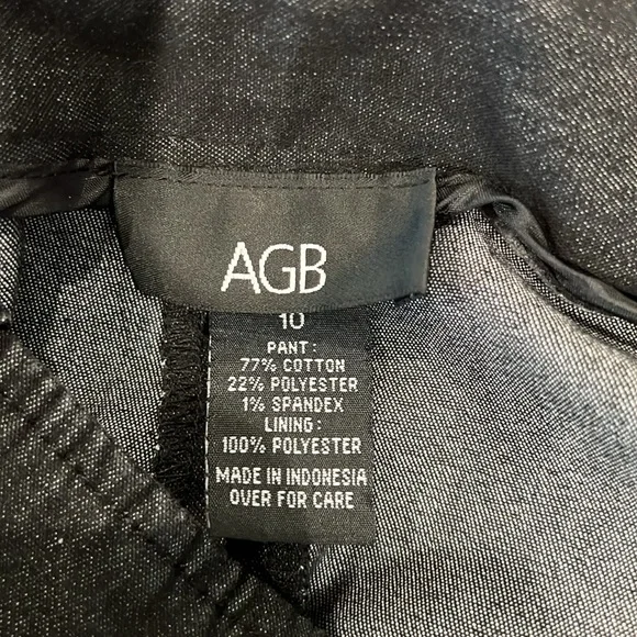 AGB women’s dark denim pocket trouser pants wide leg size 10 - Picture 6 of 6